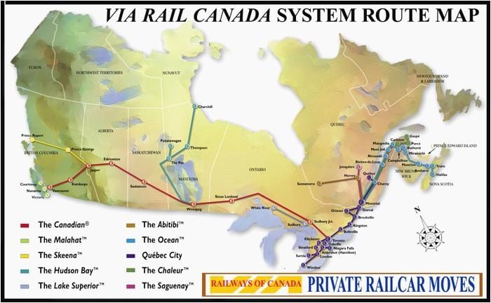 Bản đồ của thành Phố Quebec ga tàu