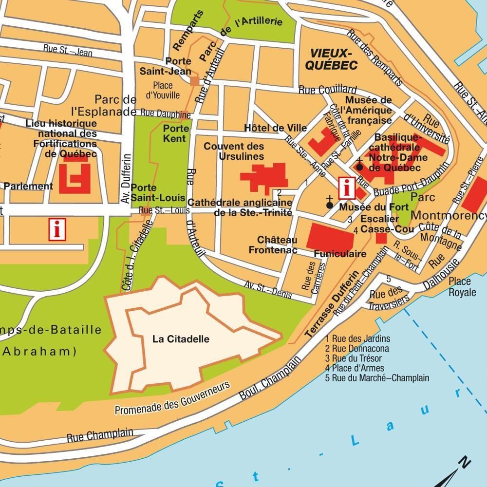 Bản đồ của thành Phố Quebec Quebec