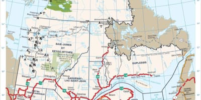 Bản đồ của đường Quebec canada