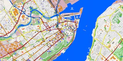 Bản đồ của thành Phố Quebec và khu vực xung quanh