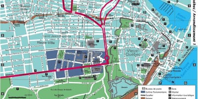 Quebec khu dân cư thành Phố bản đồ