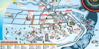 Bản đồ của Quebec mùa carnival