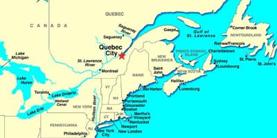 Quebec bản đồ thành Phố của canada
