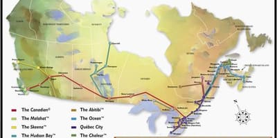 Bản đồ của thành Phố Quebec ga tàu