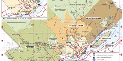 Bản đồ của Quebec trung tâm